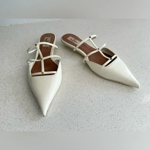 VALENTINO GARAVANI Rockstud Wispy 20 Leather Mules Size EU 37.5 US 7.5 - Picture 8 of 9